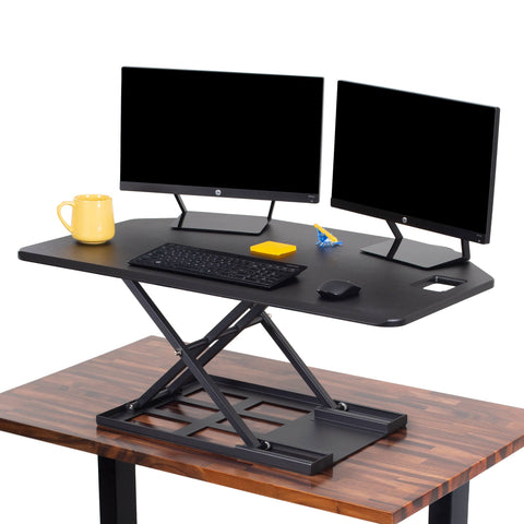 Stand Steady pneumatic desk converter sit to stand