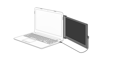 SideTrak Slide portable monitor in use