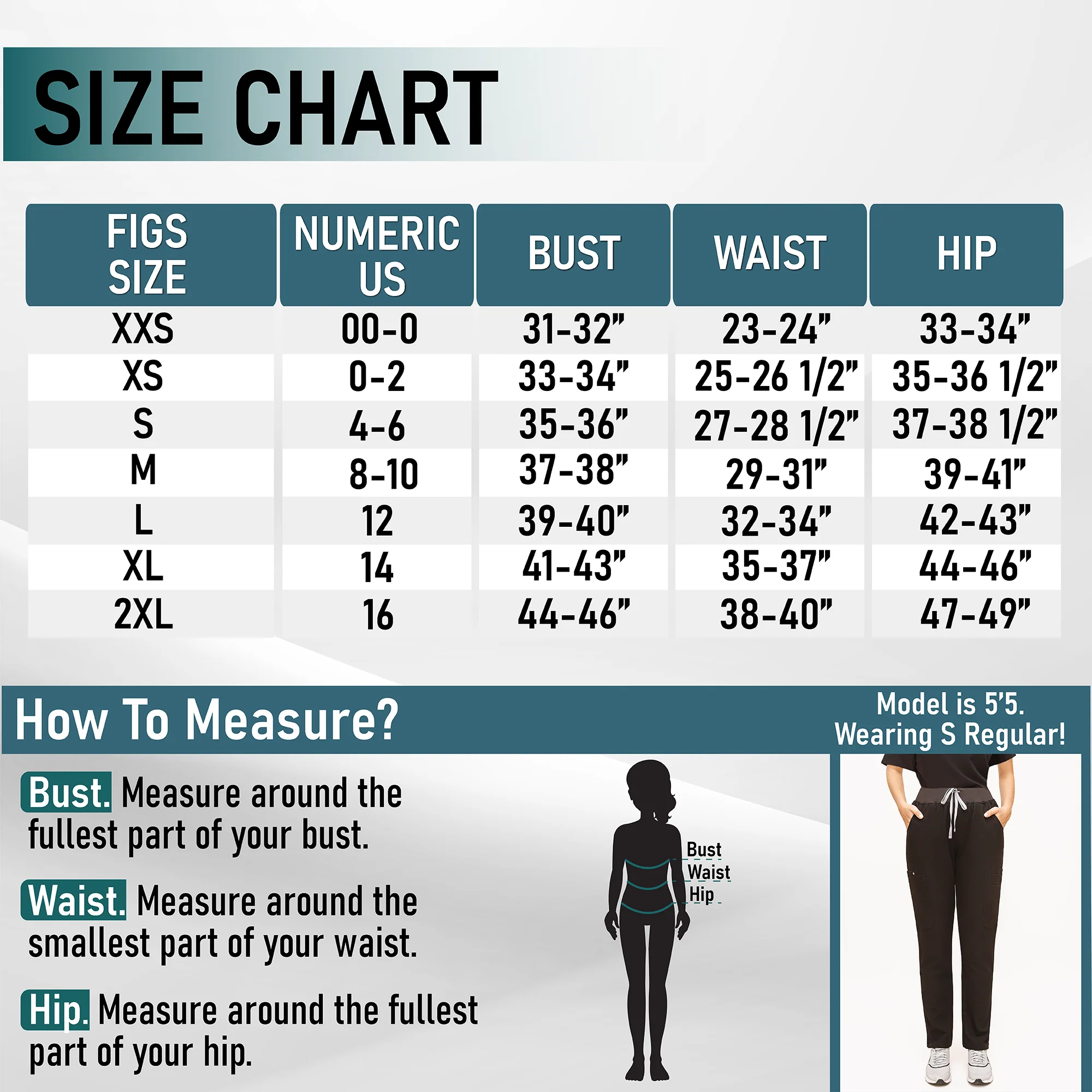 Pants Size Chart