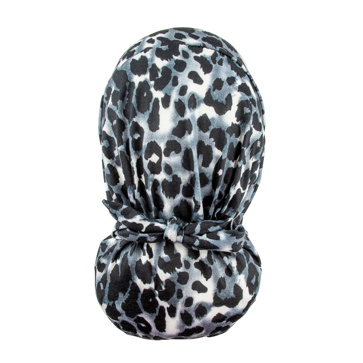 Ponytail Scrub Cap - Stretchy Black Leopard - First Lifesaver