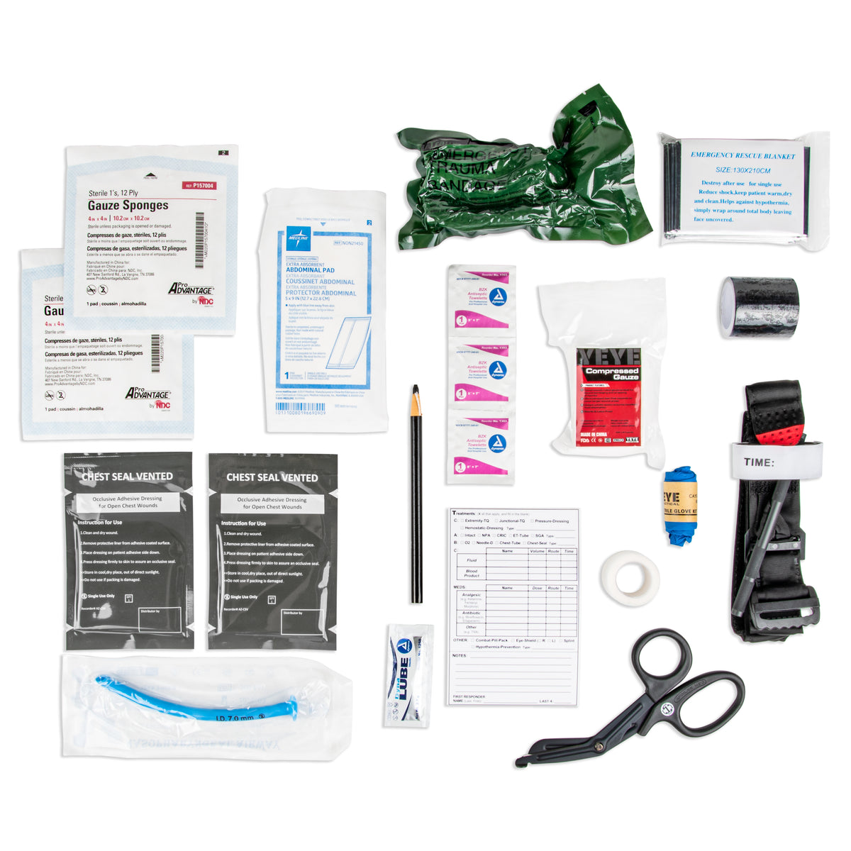 Emergency Trauma kit with Aluminum Tourniquet, Israeli Bandage, Emergency Trauma IFAK - First Lifesaver