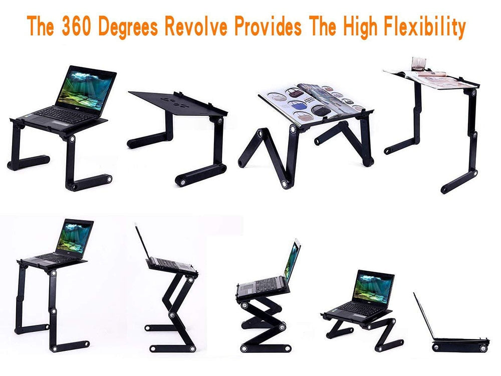 Laptop Table Stand With Adjustable Folding Ergonomic Design