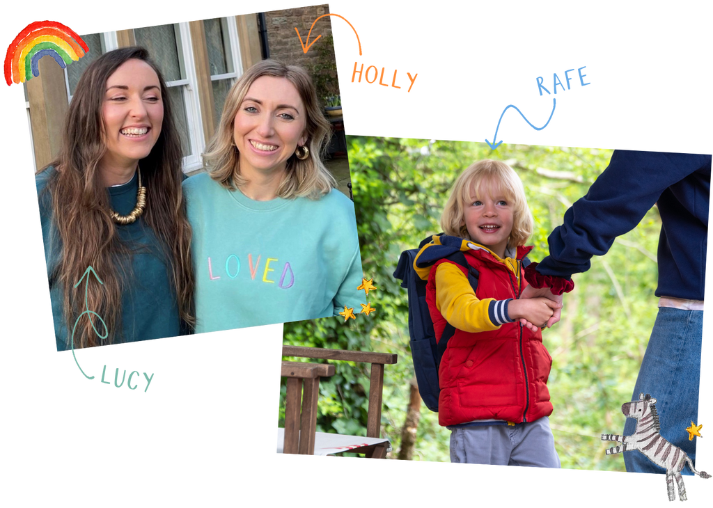 about the team at ruby and rafe personalised clothing and gifts - Lucy, Holly and Rafe