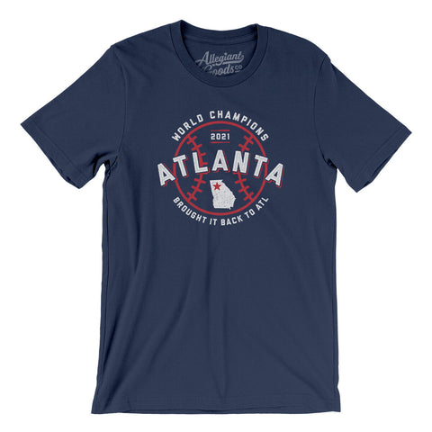 Atlanta Braves 2021 NL Champions T-Shirt from Homage. | Ash | Vintage Apparel from Homage.