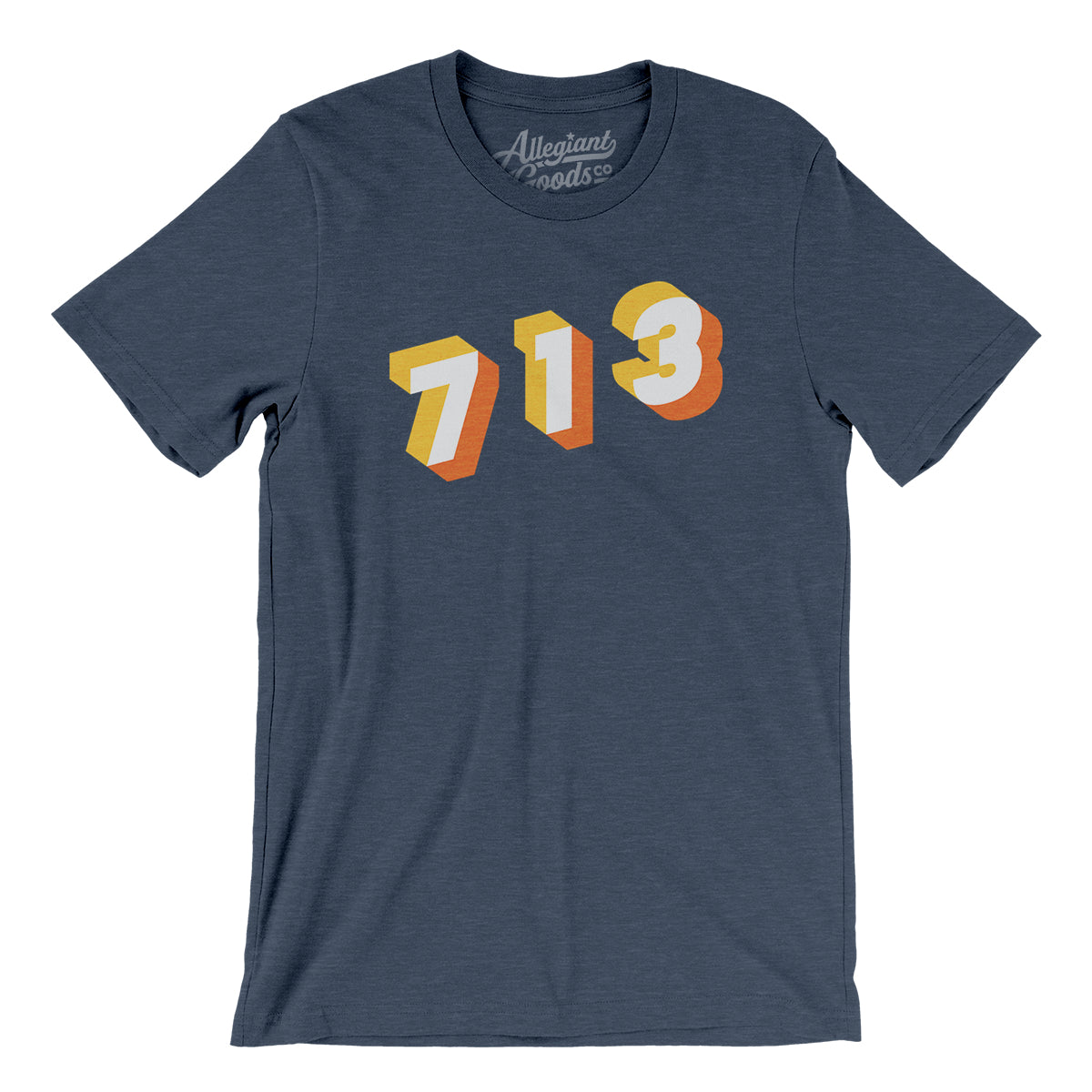Houston 713 Area Code Men/Unisex T-Shirt - Allegiant Goods Co.
