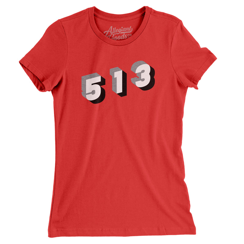 Cincinnati 513 Area Code Women's T-Shirt - Allegiant Goods Co.