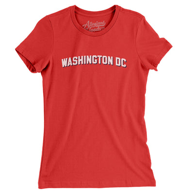 Washington Dc Varsity Women's T-Shirt-Red-Allegiant Goods Co. Vintage Sports Apparel