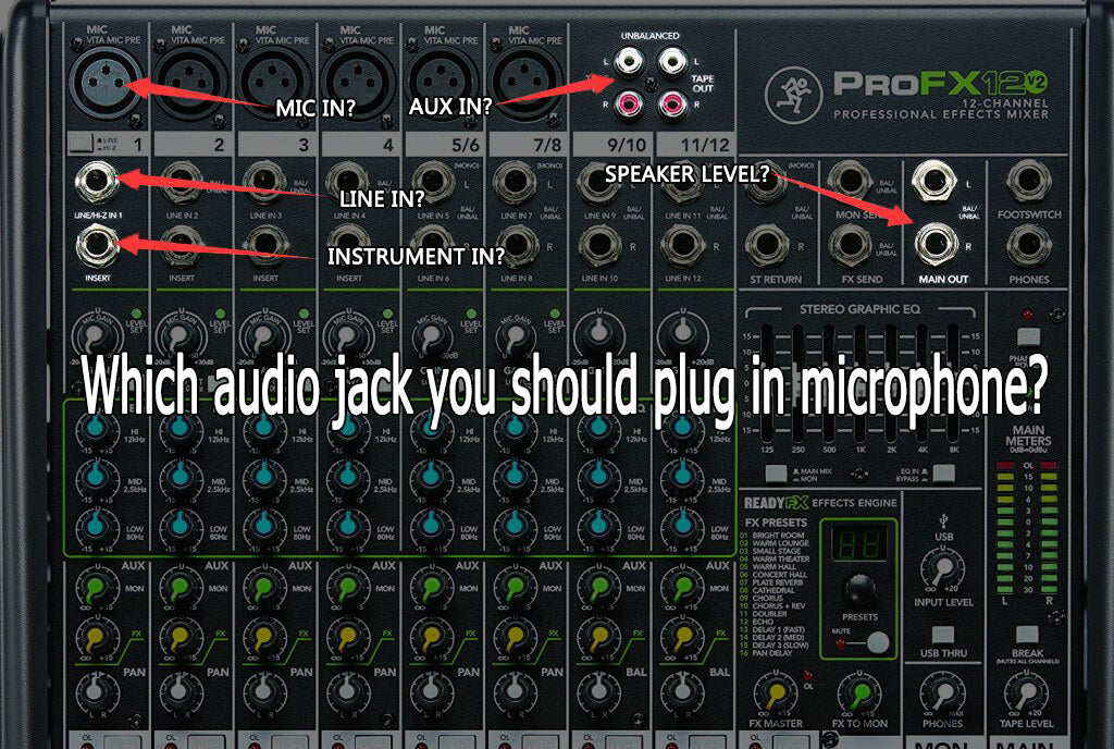 How to Choose among Mic in, Line in or AUX in to Plug in A Microphone ...