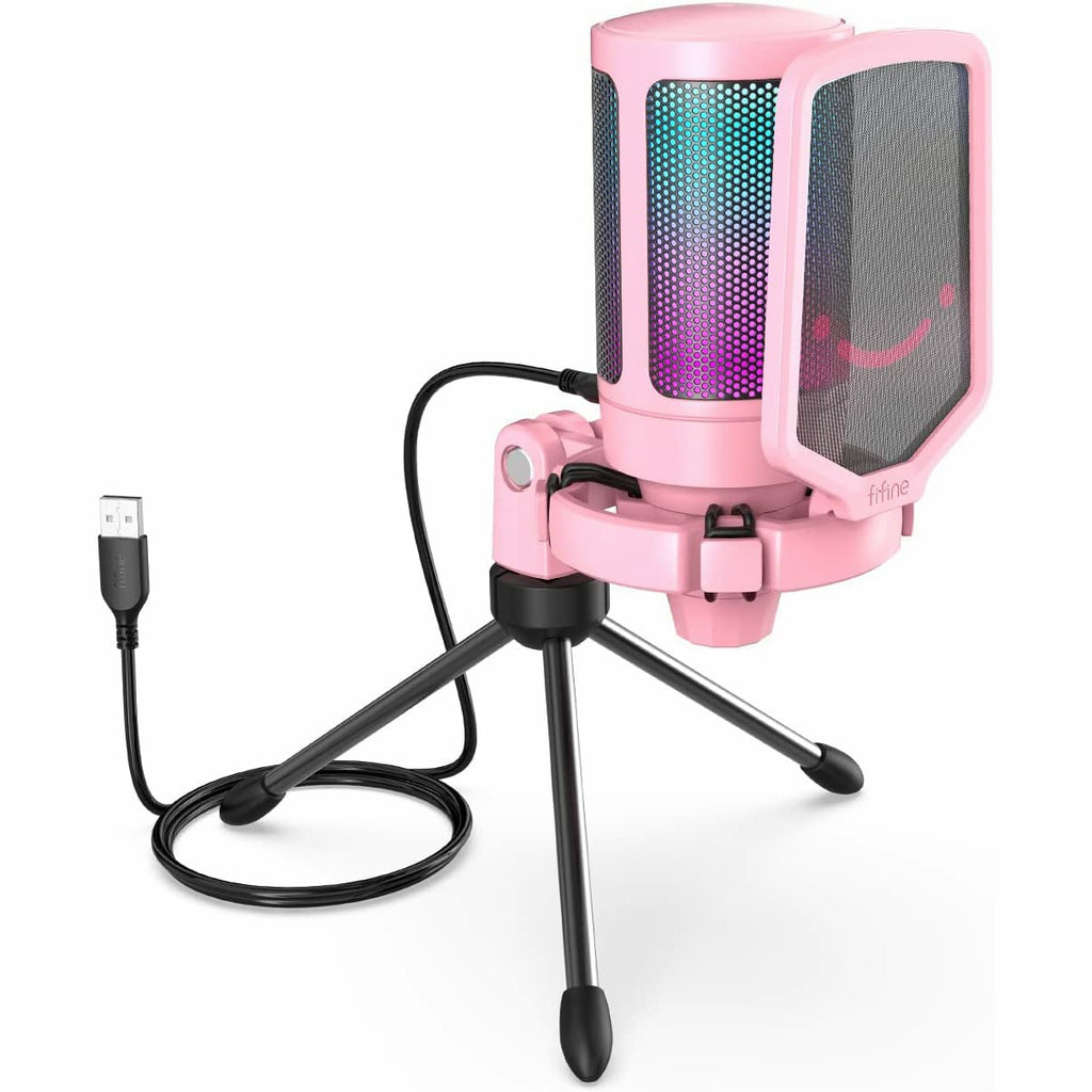 Zuidoost Kapper Ashley Furman FIFINE AmpliGame USB Microphone with Volume Dial, Mute Button & RGB fo |  FIFINE MICROPHONE