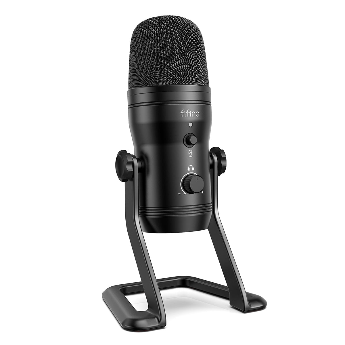 FIFINE USB Podcast Microphone pour l'enregistrement Streaming, Condenser  Computer Gaming Mic pour PC Mac PS4. Sortie casque et ampli; Contrôle de