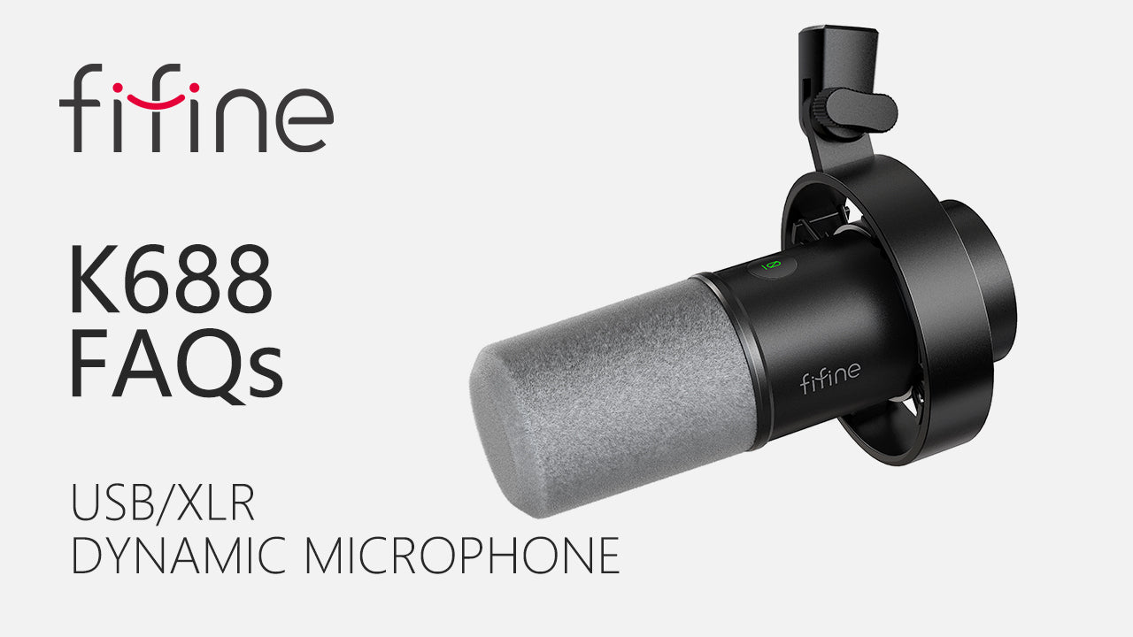 Tutorial] of How to Setup FIFINE K688 USB XLR Dynamic Microphone with A  Boom Arm on Windows and Mac 