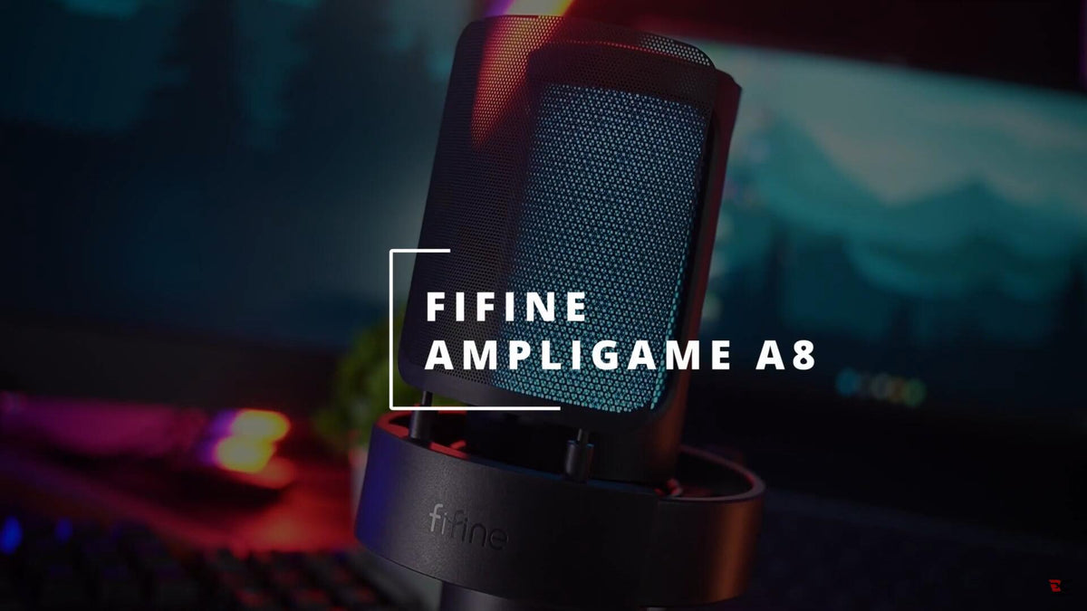 MICROFONO FIFINE A8 AMPLIGAME BLACK RGB CONDENSADOR USB