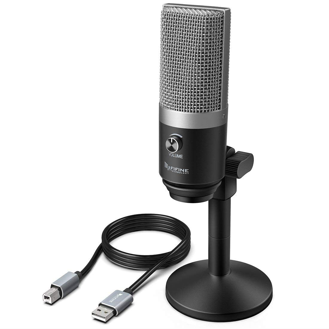 FIFINE K678 Studio USB Mic with A Live Monitoring, Gain Controls