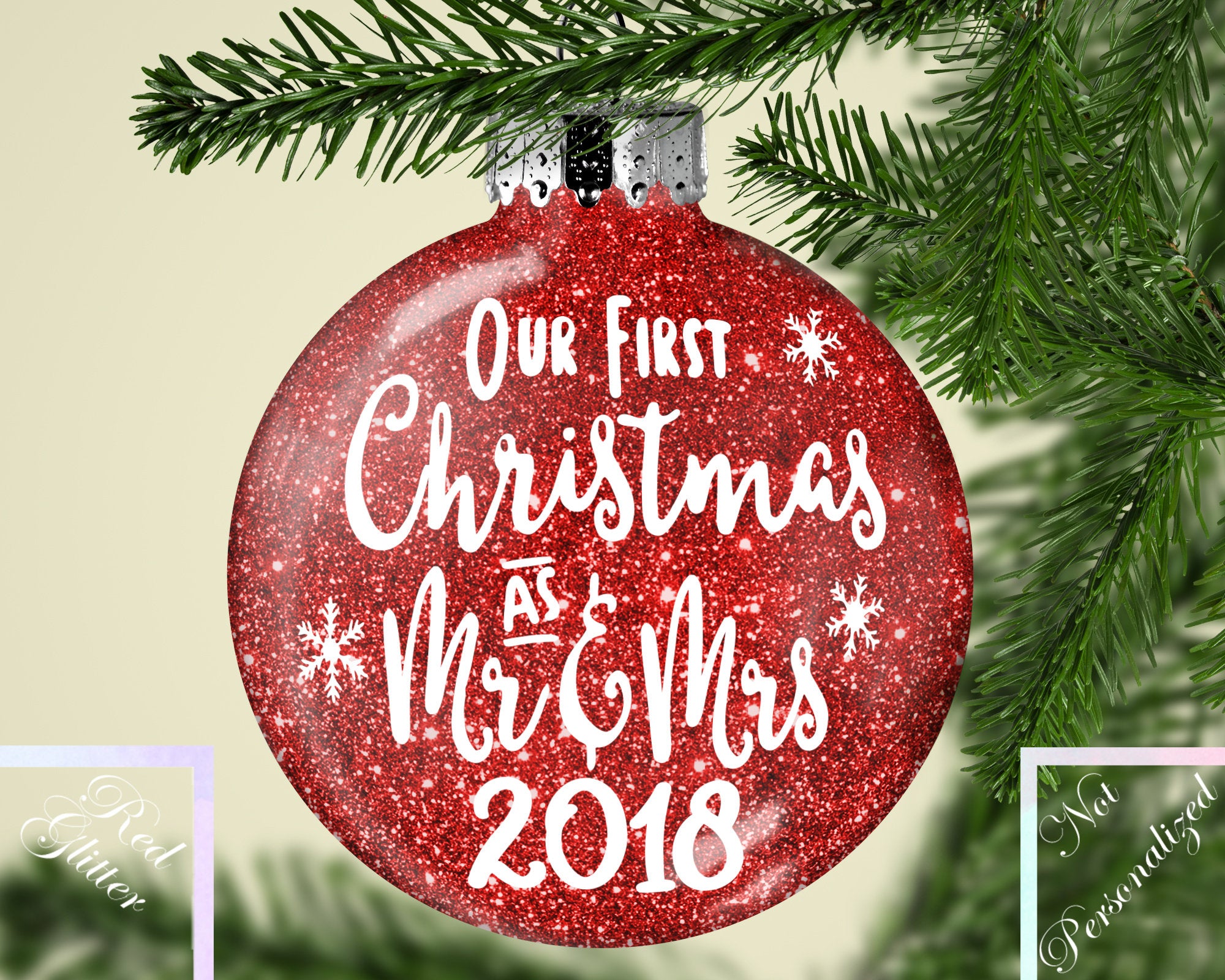 personalized christmas ornaments couple's first christmas