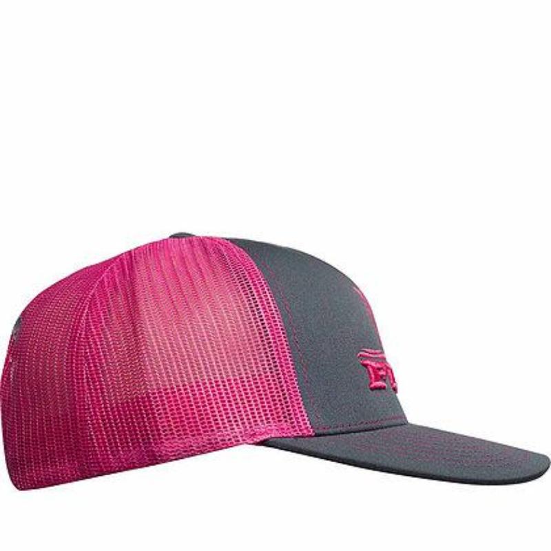 Frio Pacific Headwear Grey Pink Mesh Cap W Frio Redfish Logo Frio Ice Chests
