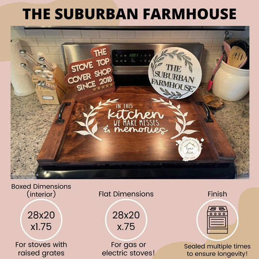 Stove Top Cover (Gas or Electric) – The Suburban Farmhouse LLC