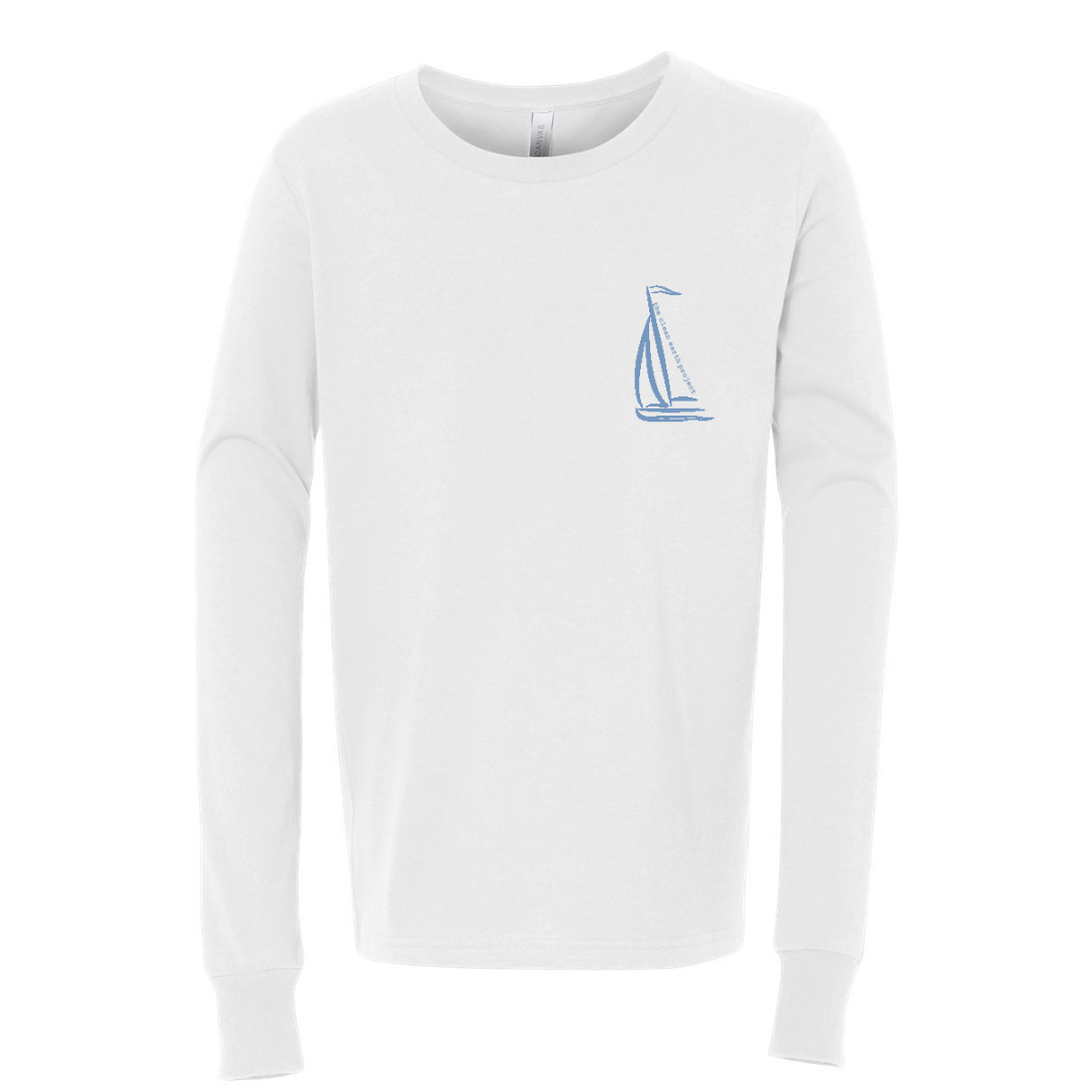 Mens Sailing Shirt White Anchor Pigment Dyed Tee T-Shirt