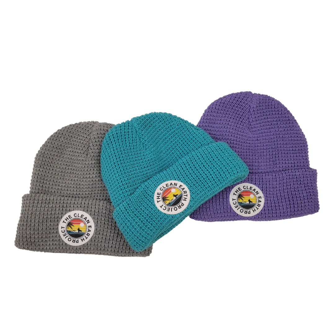 100% recycled water bottle Surfer Beanie from The Clean Earth Project