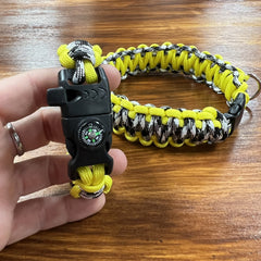 matching paracord survival bracelet and pet collar