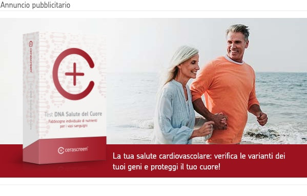 Annuncio per Test DNA Salute del Cuore