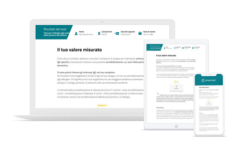 Risultati Test Allergia Polvere