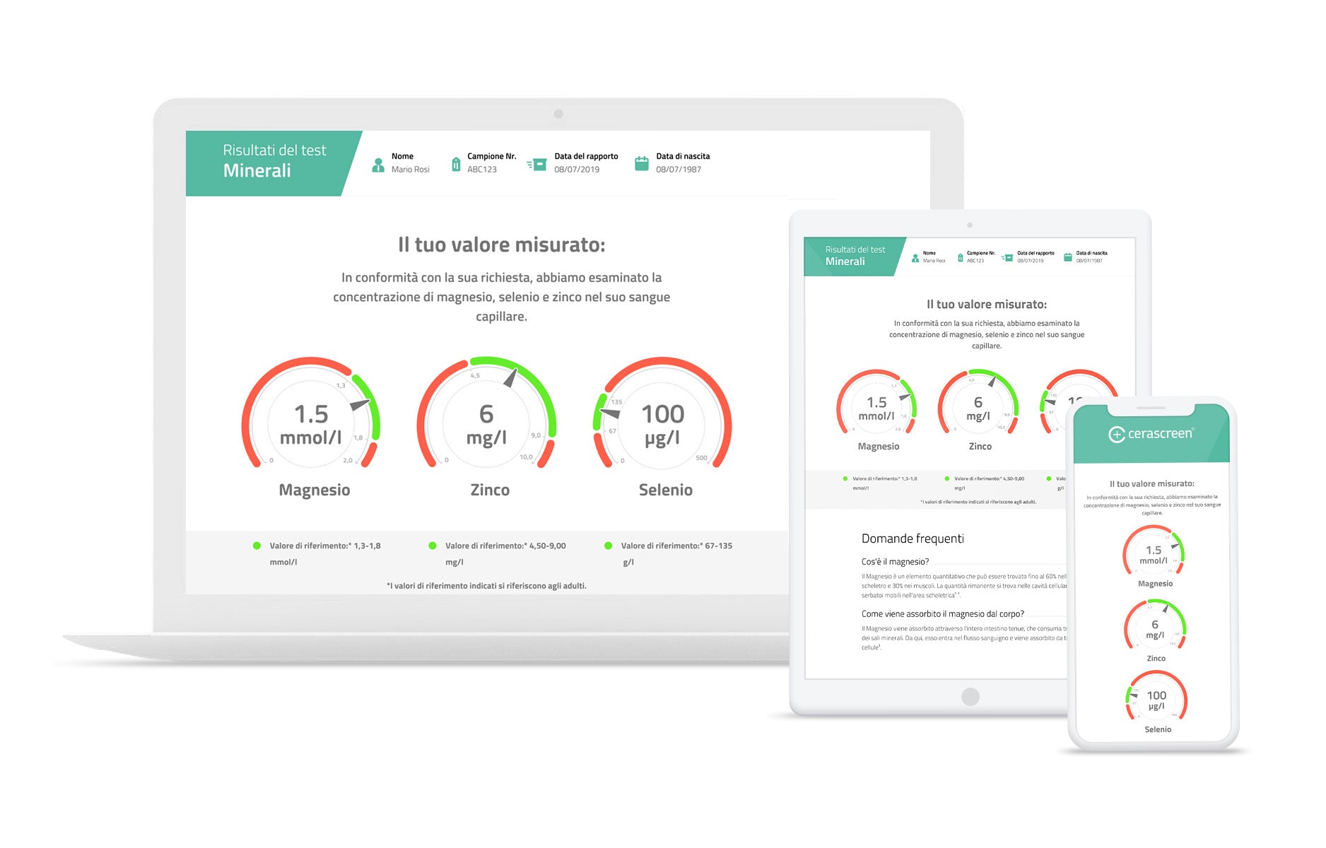 Risultati Test Carenza Zinco