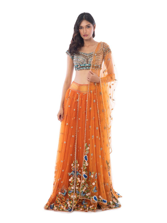 Buy Carmen Embroidered Lehenga Online – Monisha Jaising