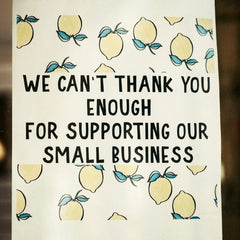 Thank you for supporting small, local business