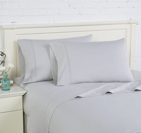 light grey sheets on a bed southshore fine linens