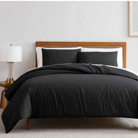 A black Vilano duvet cover set from Southshore Fine Linens.