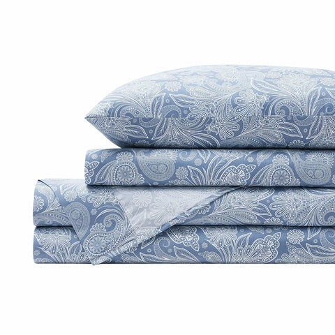 A blue perfect paisley sheet set from Southshore Fine Linens.