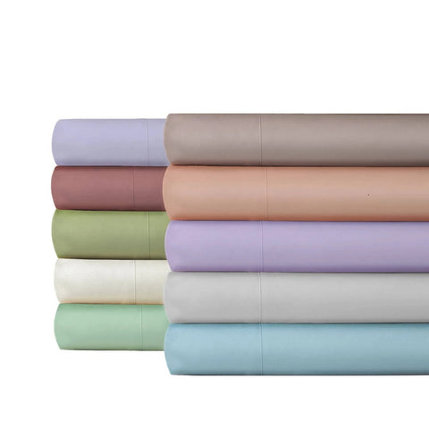 Stacks of various colors of fitted sheets from Southshore Fine Linens.