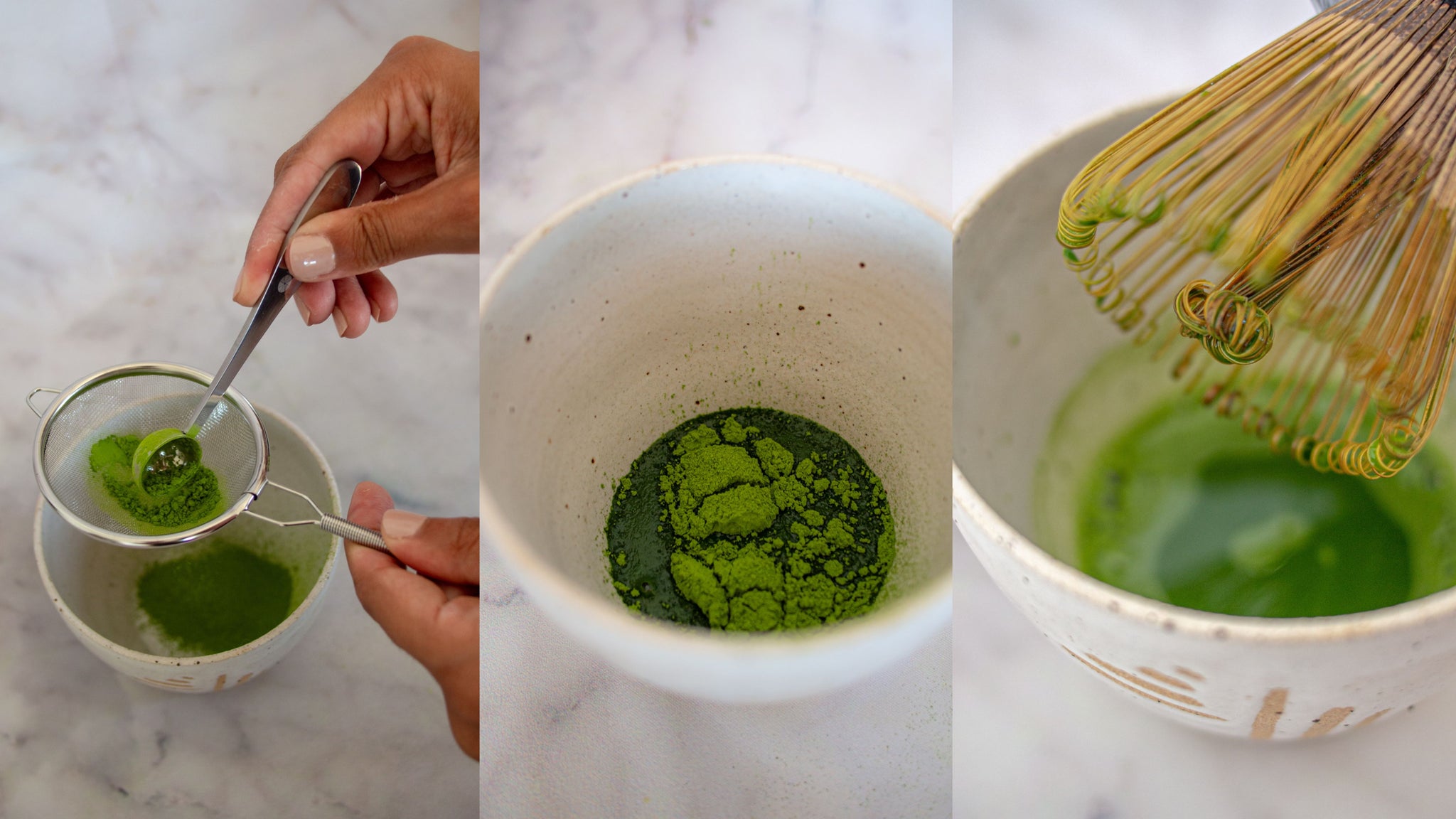 matcha koicha preparation