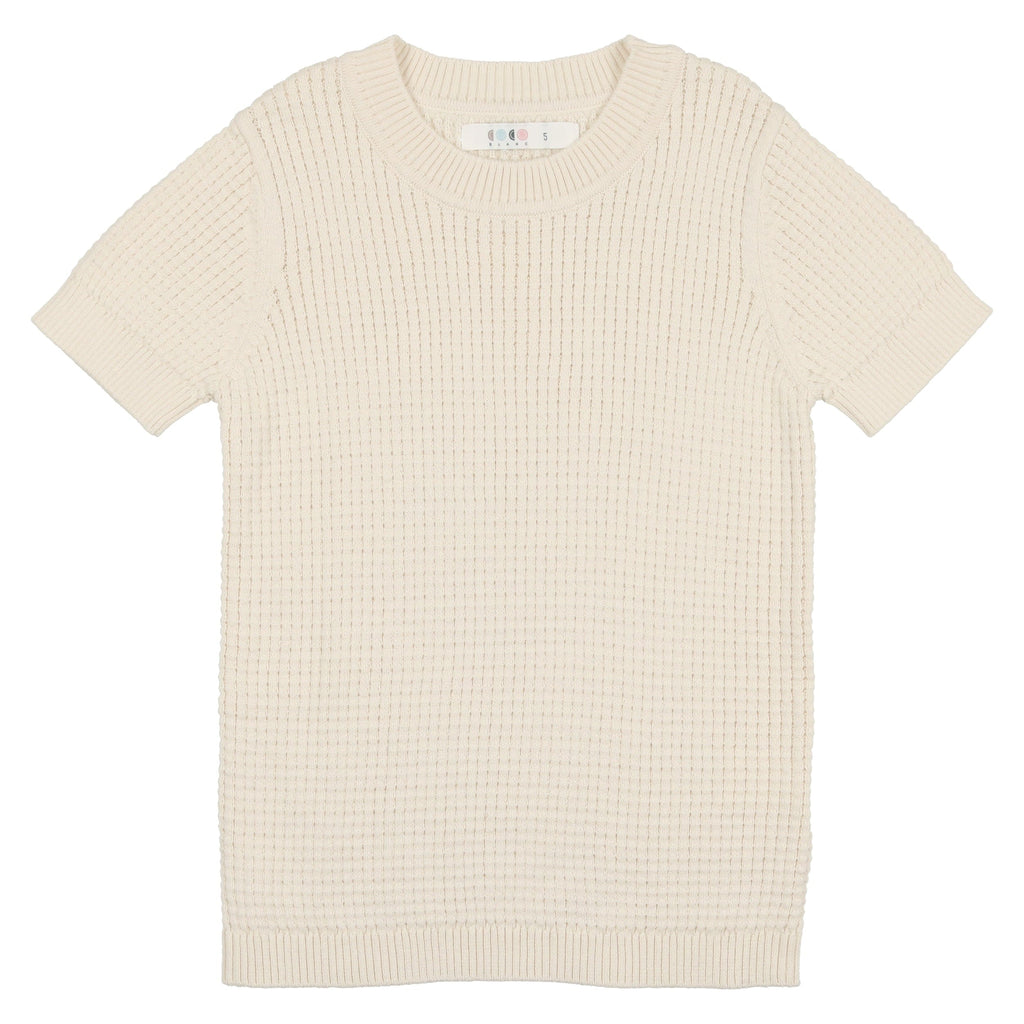 Coco Blanc Boys Crew Knit Sweater- Cream – JellyBeanz Kids