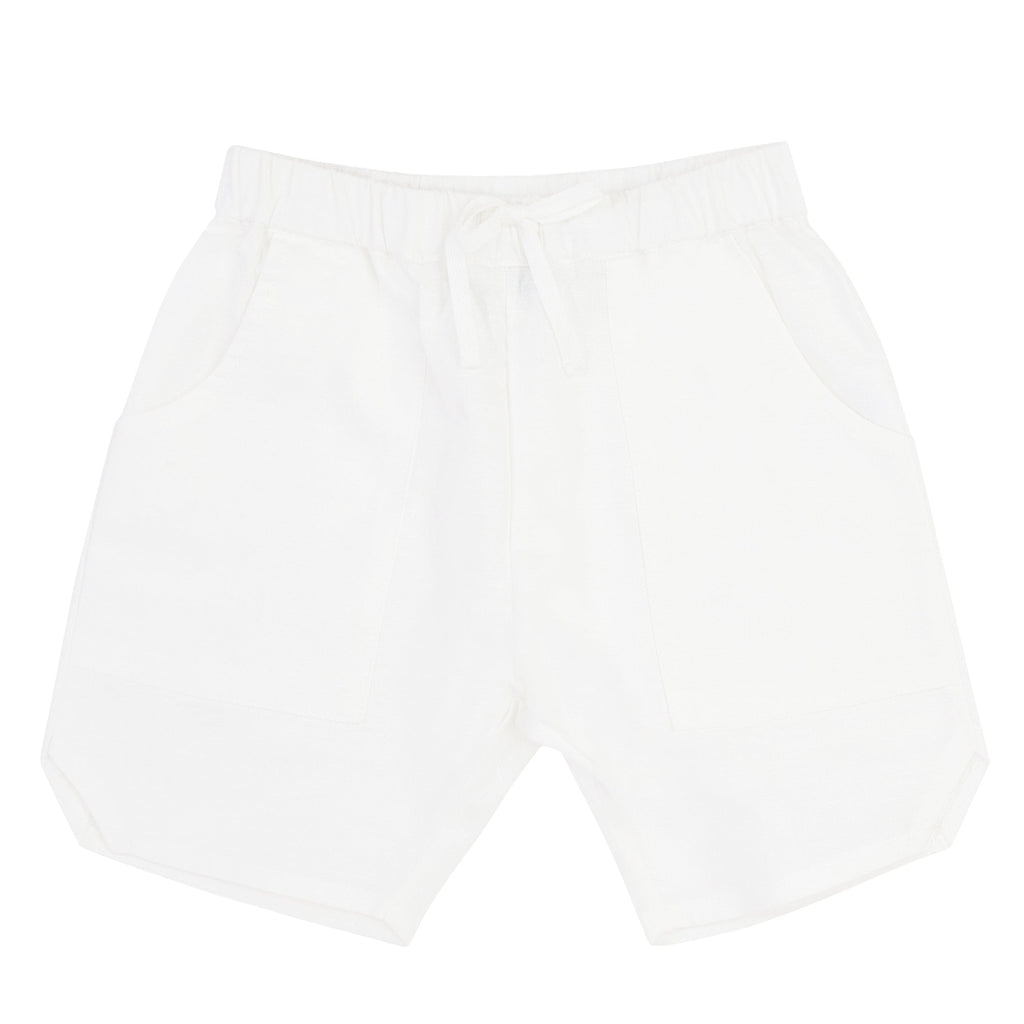 Kipp Linen Shorts- White – JellyBeanz Kids