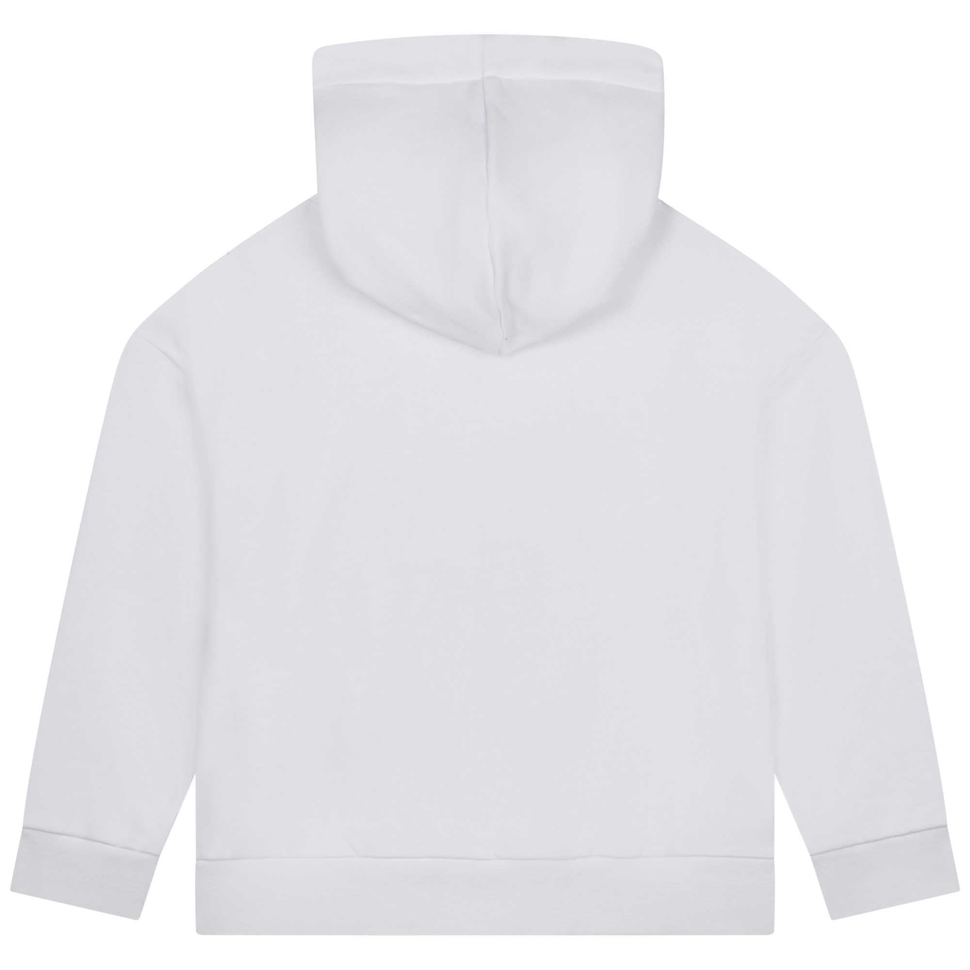 Michael Kors Logo Cotton Blend Cutout Hoodie in White  Lyst