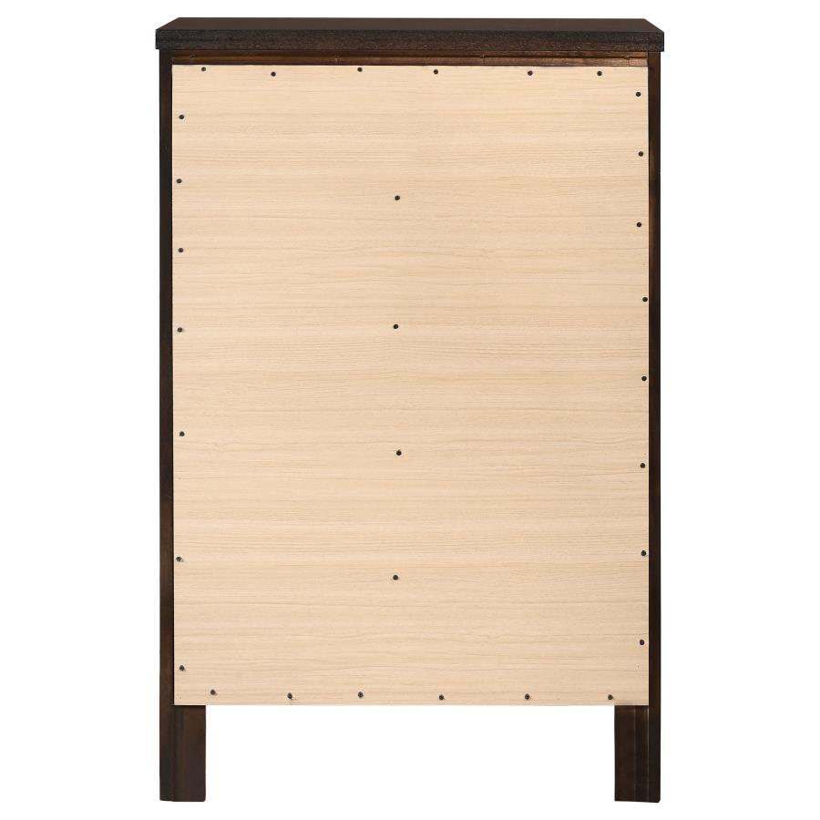 Cappuccino 5-Drawer Bedroom Chest by Carlton