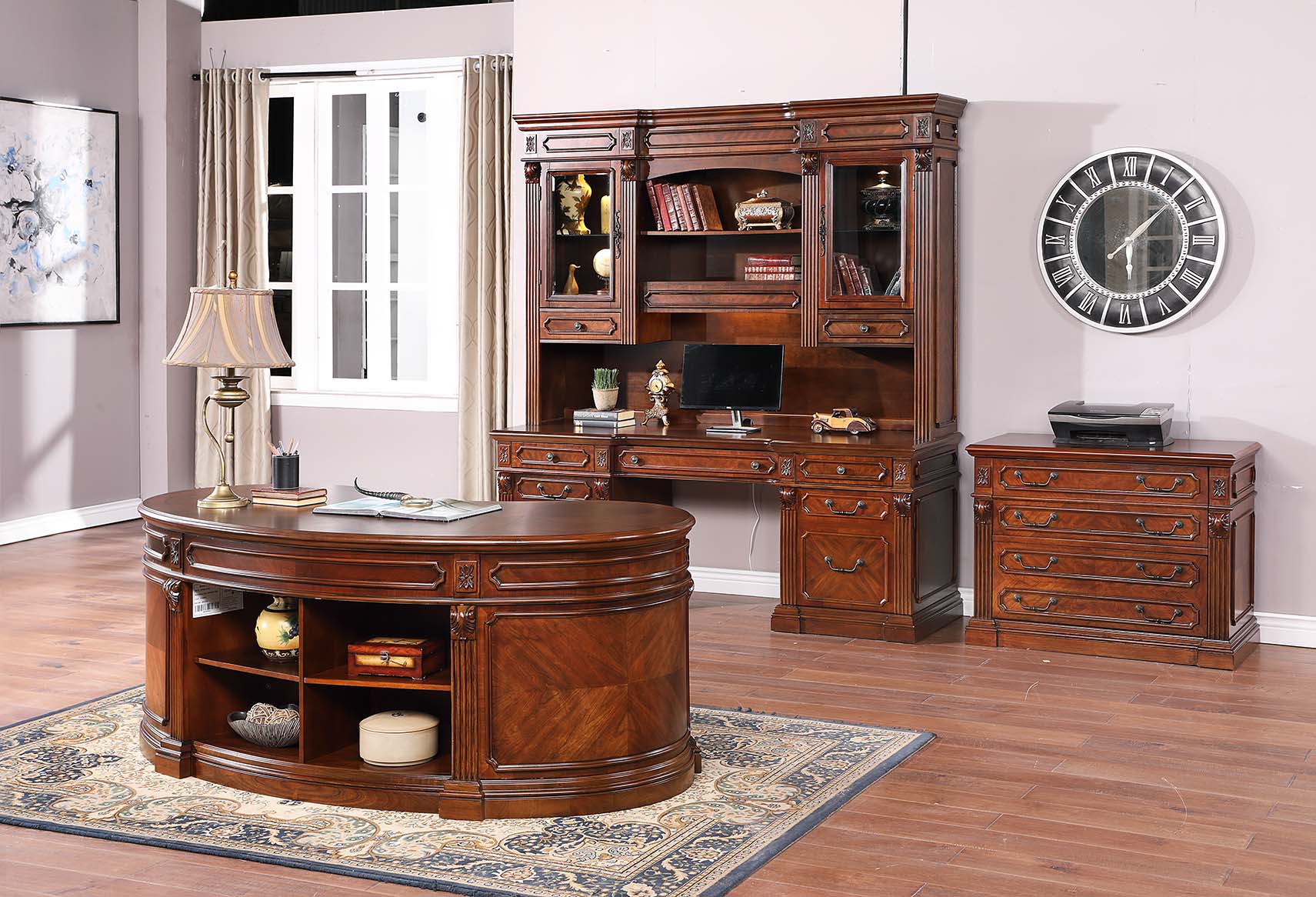 4 Piece Oval Office Desk Bel Furniture