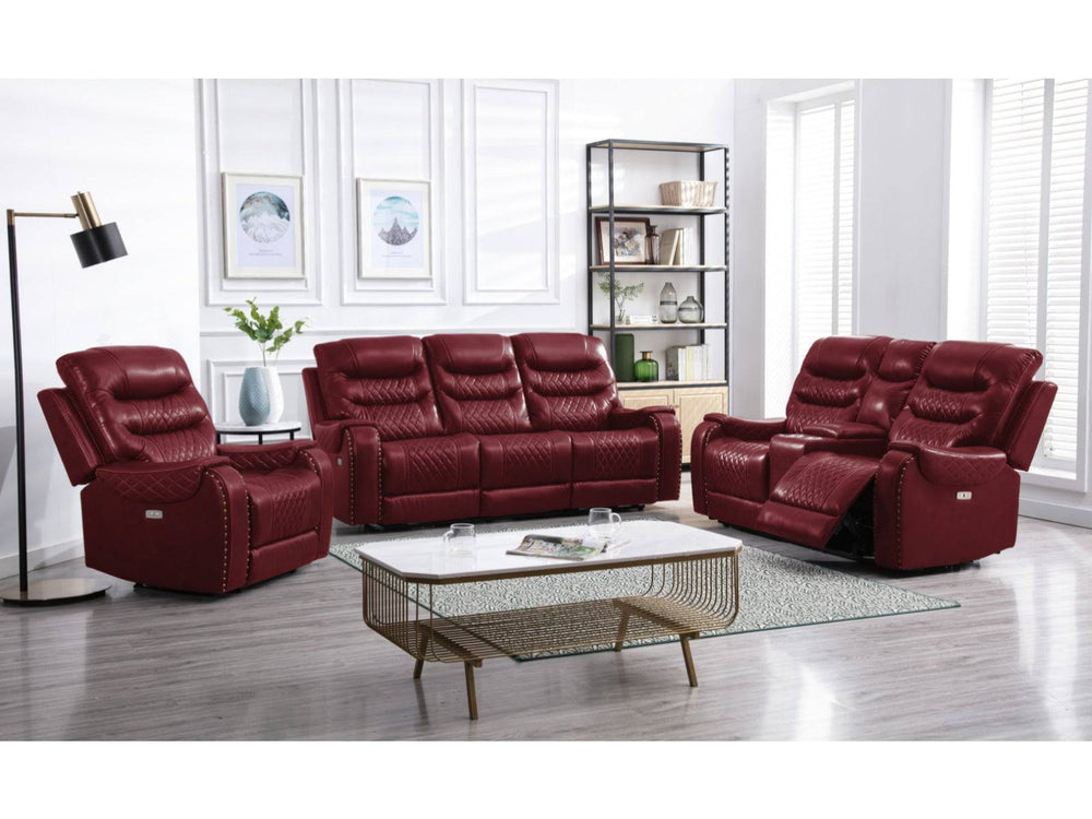 red reclining living room sets