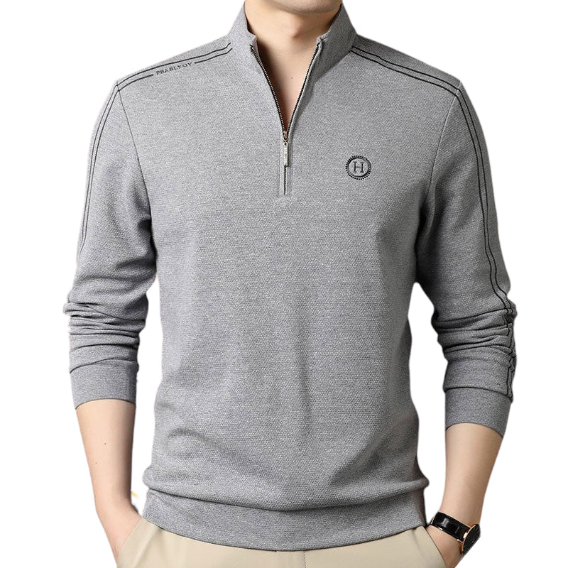 Long Sleeved Zipper Collar Shirt – Polomano