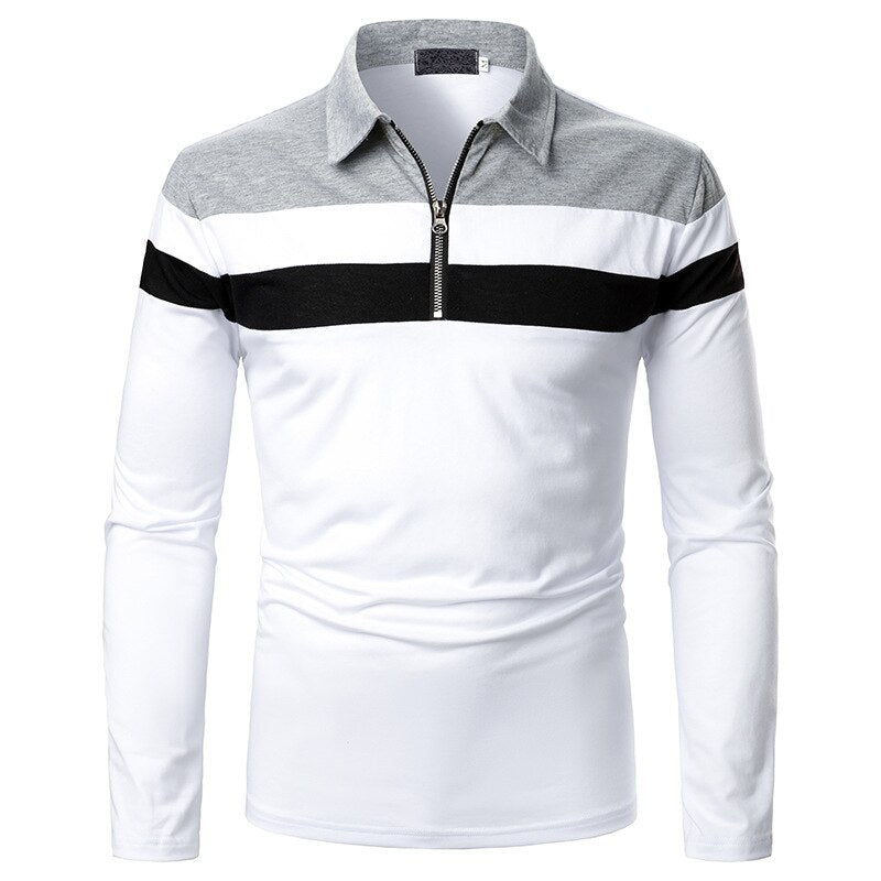 Long Sleeve Zipper Polo Shirt – Polomano
