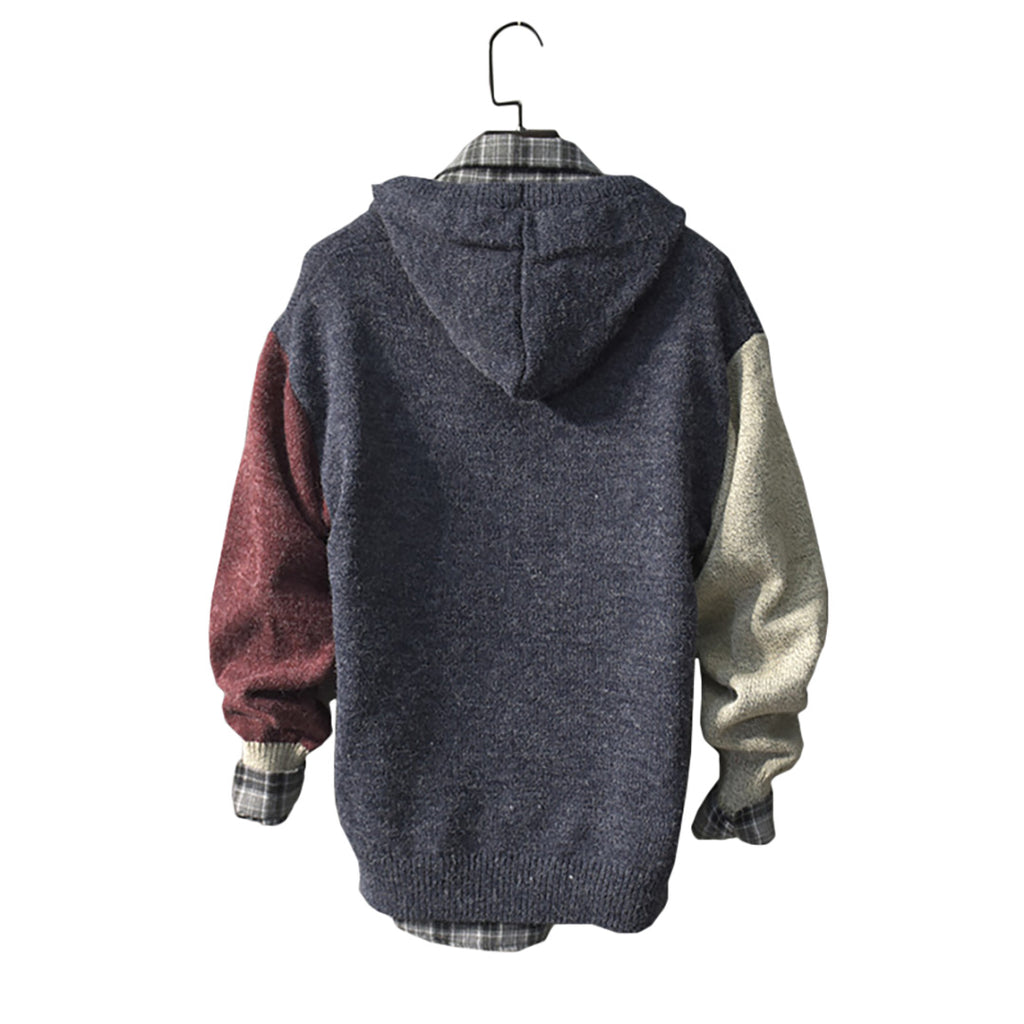 Long Baggy Knitted Hoodie Polomano