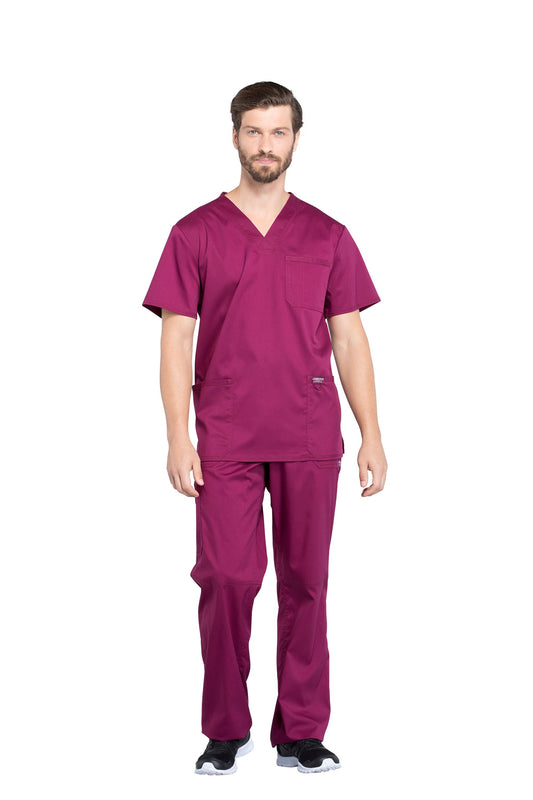 Cherokee Form Men's Ultra Stretch Durable Multi Pocket Scrub Set-  CK885/CK185