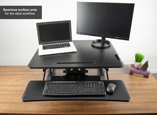 Vivo Small Height Adjustable Ergonomic Tabletop Sit Stand Desk W