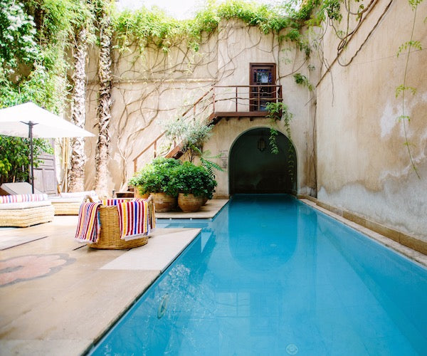 Luxe swimming pool in Marrakech Morocco