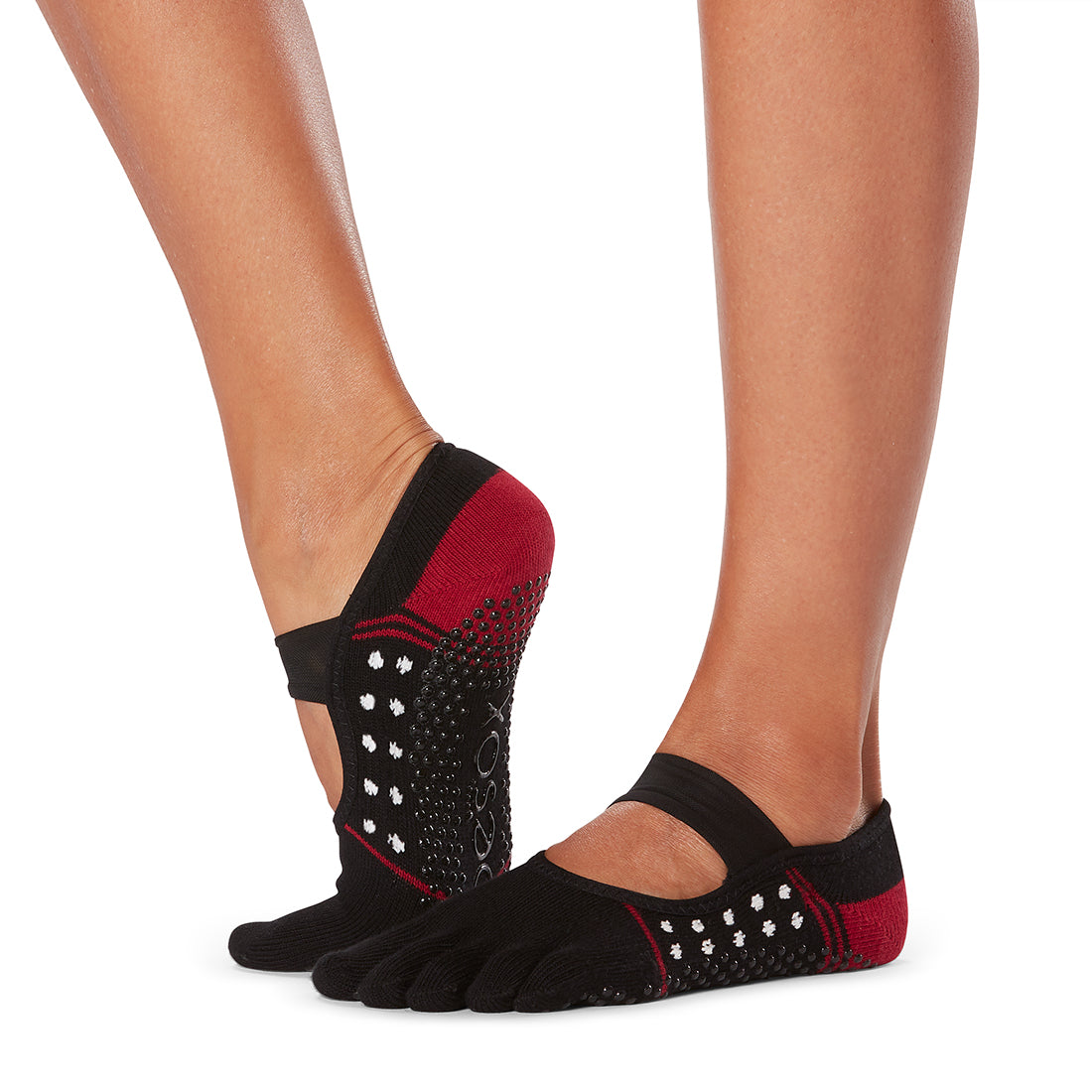 Toesox Grip Socks Bellarina Half Toe Black – Certified Calm