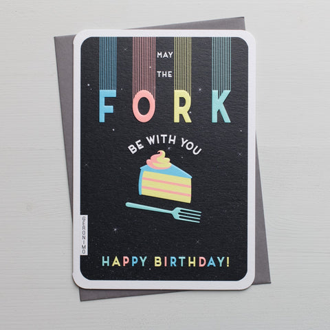 Birthday Card - May The Fork Be With You