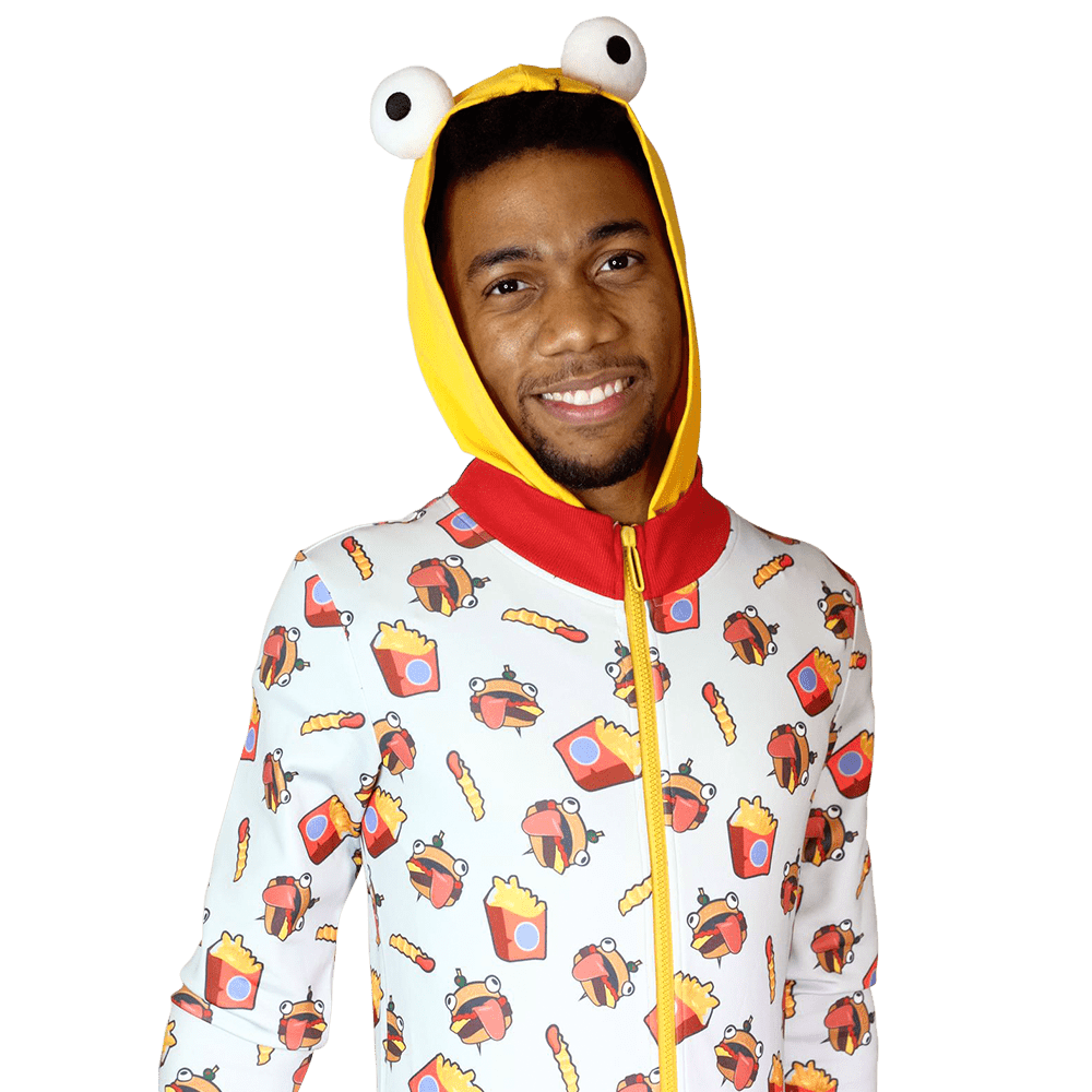 durrr burger onesie - fortnite pajamas skin