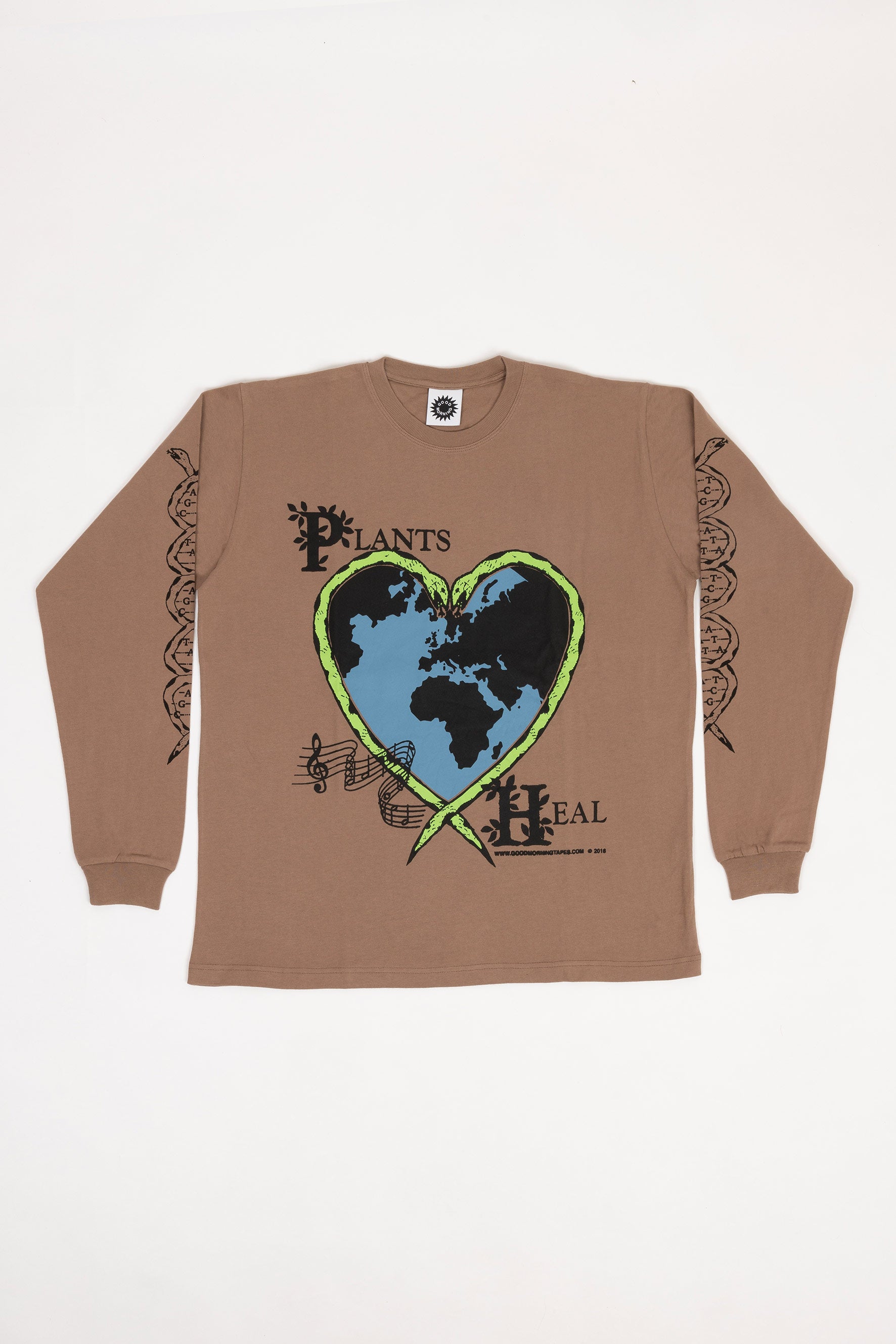 Crystals for Peace LS Tee – Stone – Good Morning Tapes