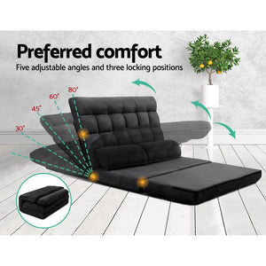 Floor Chair Lounge Sofa Bed 2 Seater Folding Gaming Seat Chair